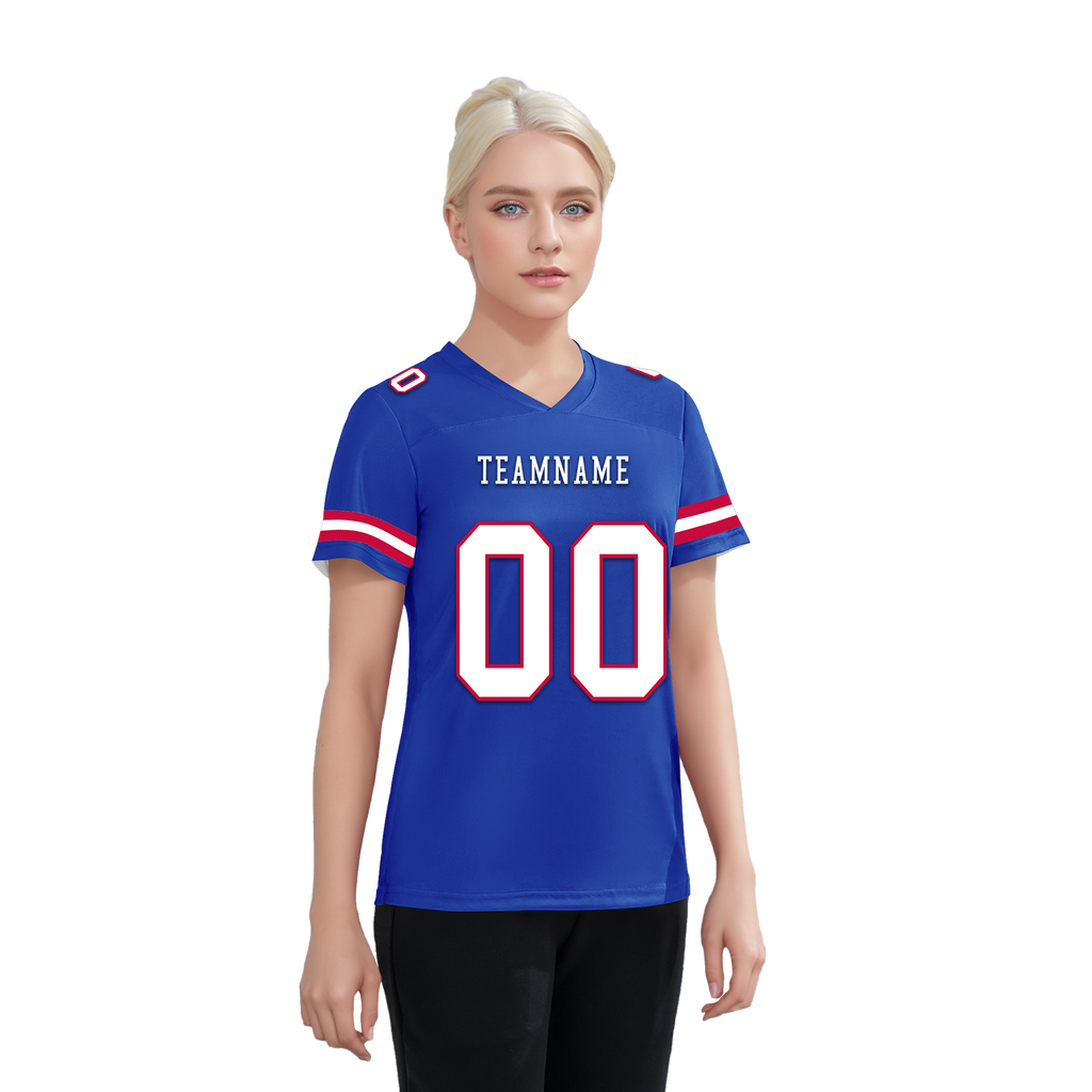 Custom Blue Classic Style Personalized Authentic Football Jersey FBJ02-bd0a70ca
