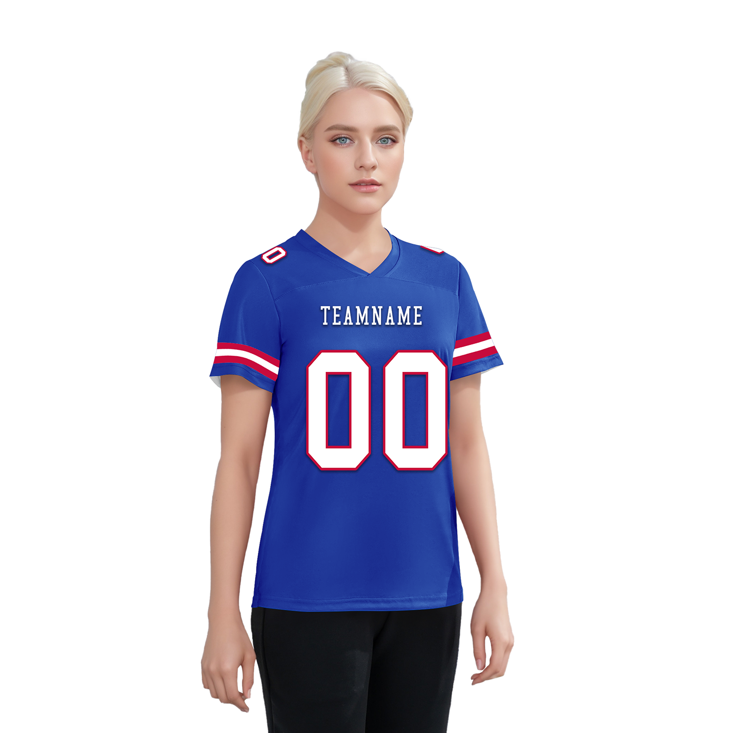 Custom Blue Classic Style Personalized Authentic Football Jersey FBJ02-bd0a70ca