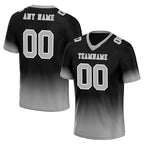 Custom Gray Black Fade Fashion Personalized Authentic Football Jersey FBJ02-D06083
