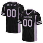 Custom Black Light Pink Striped Sleeves Personalized Authentic Football Jersey FBJ02-D06068