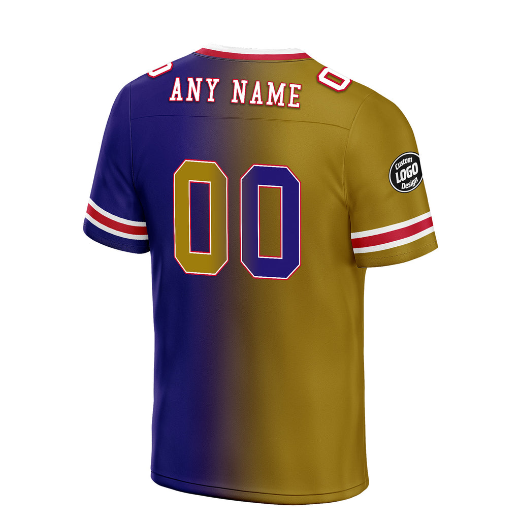 Custom Purple Yellow Maryland Personalized Authentic Football Jersey FBJ02-D028017-17