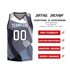 Custom Camouflage Black Brooklyn City Edition Personalized Reversible Basketball Set Sports Basketball Jersey BBJ01R-D0610-3