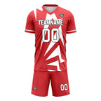 Custom Red White Soccer Sets Jersey Personalized SCJ101-D28022