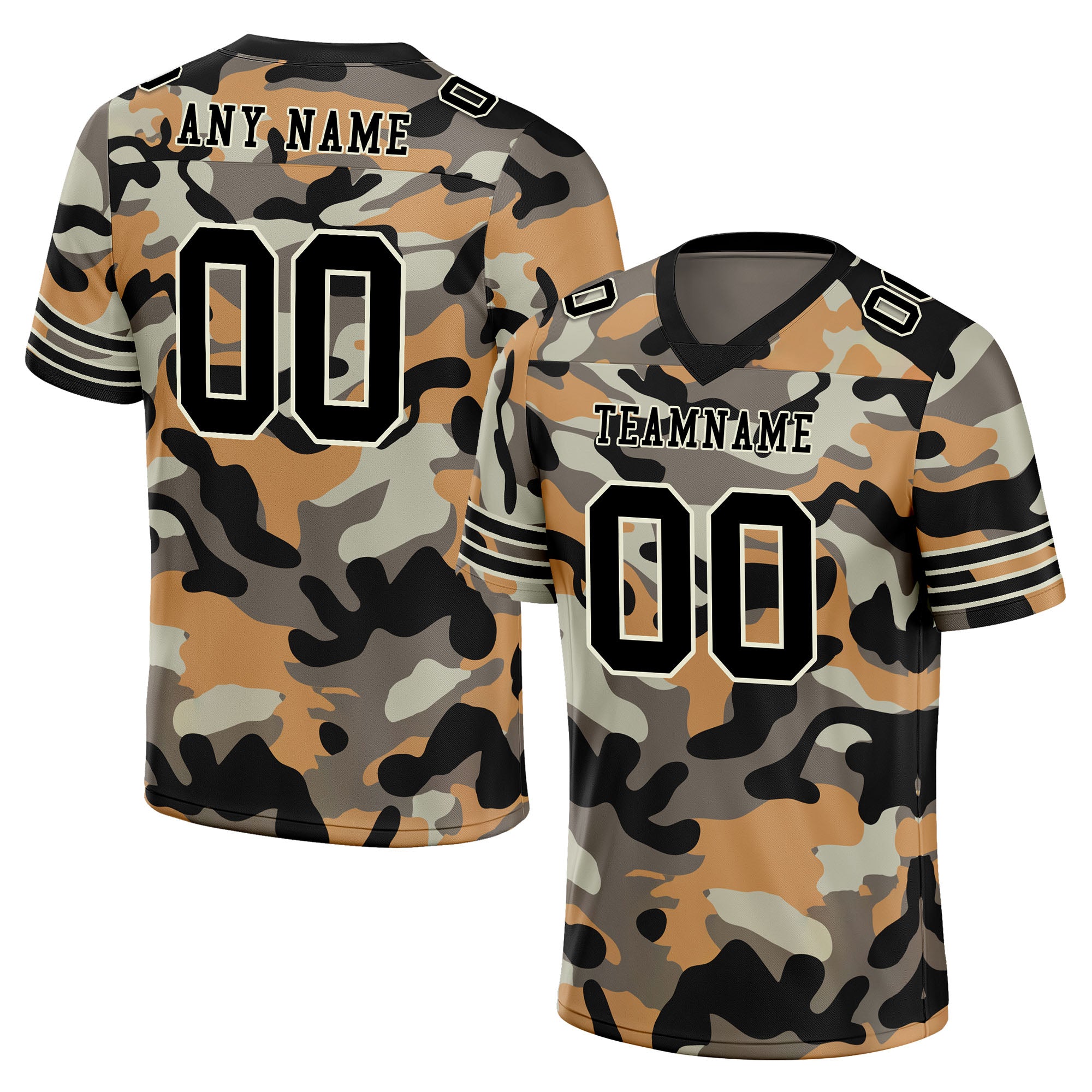 Custom Camo Personalized Authentic Football Jersey FBJ02-D06122