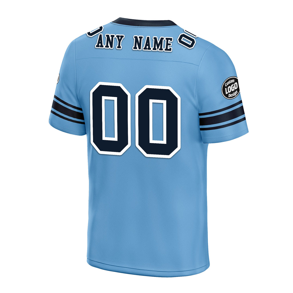 Custom Bule Tennessee Personalized Authentic Football Jersey FBJ02-D020256-17