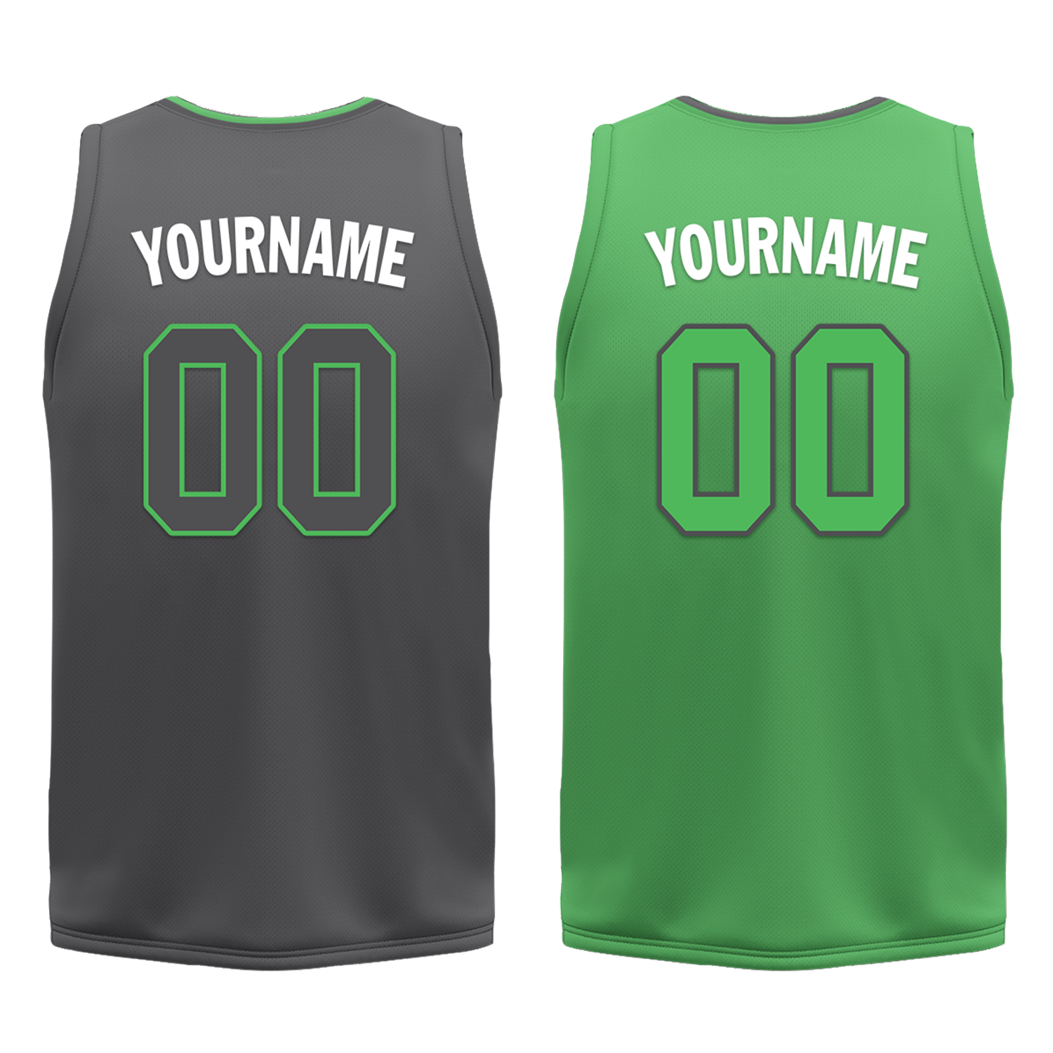 Custom Gray Green Classic Style Reversible Basketball Uniform Personalized Ordinary BBJR-D017046
