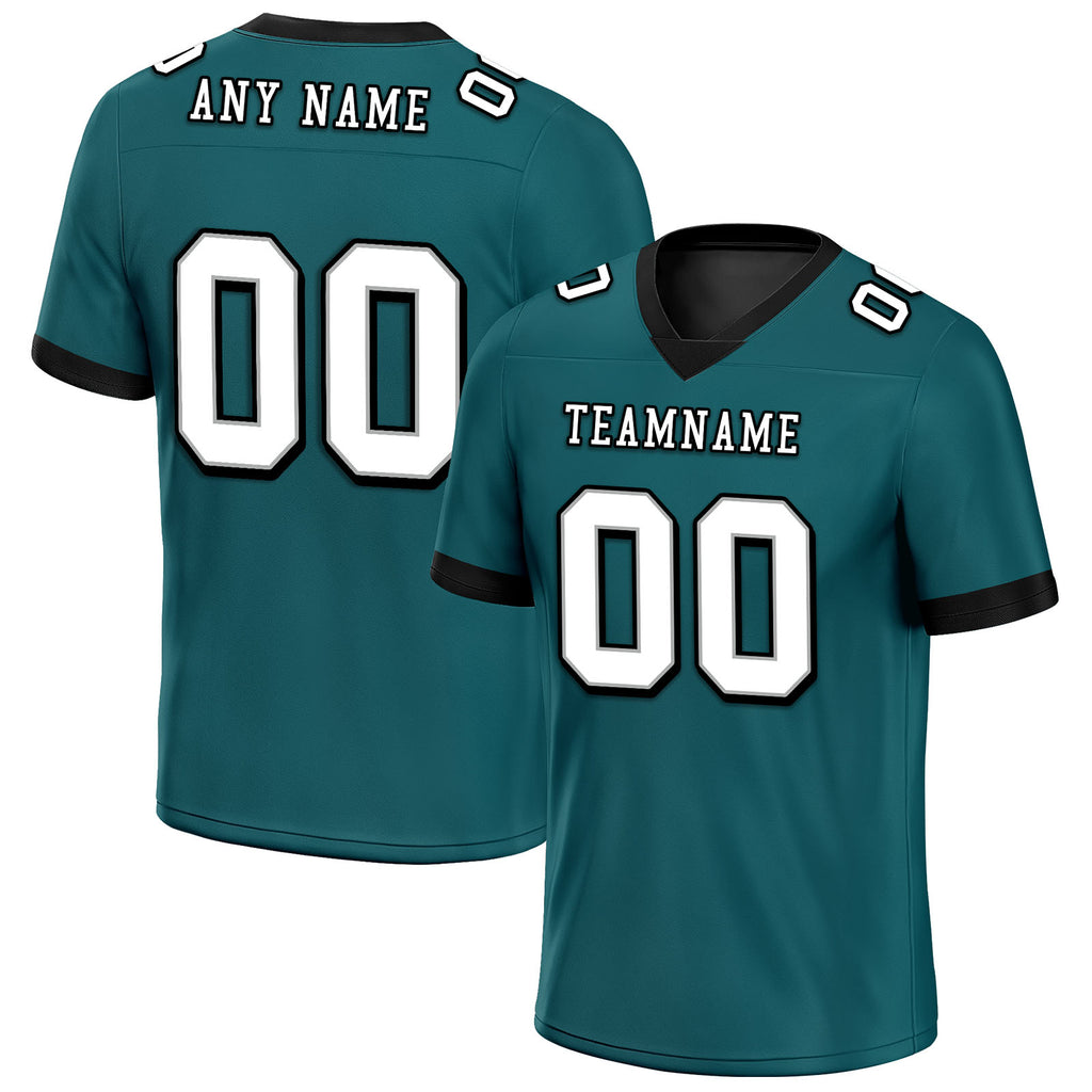 Custom Dark Green Black Philadelphia Personalized Authentic Football Jersey FBJ02-E0601-5