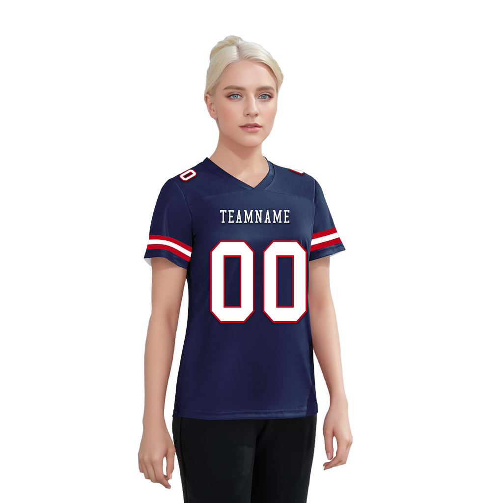 Custom Blue Classic Style Personalized Authentic Football Jersey FBJ02-bd0a70b0