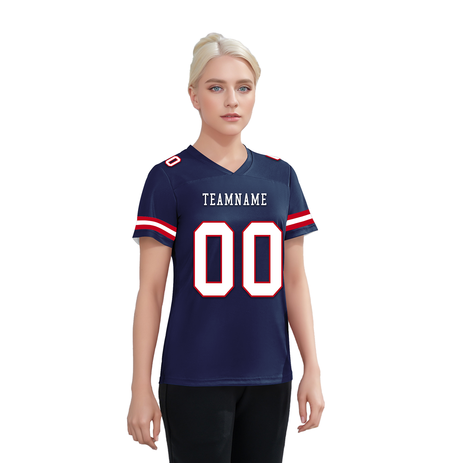 Custom Blue Classic Style Personalized Authentic Football Jersey FBJ02-bd0a70b0