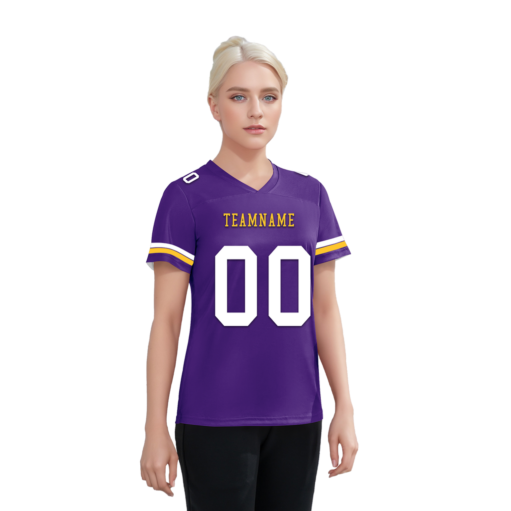 Custom Purple Classic Style Personalized Authentic Football Jersey FBJ02-bd0a7009