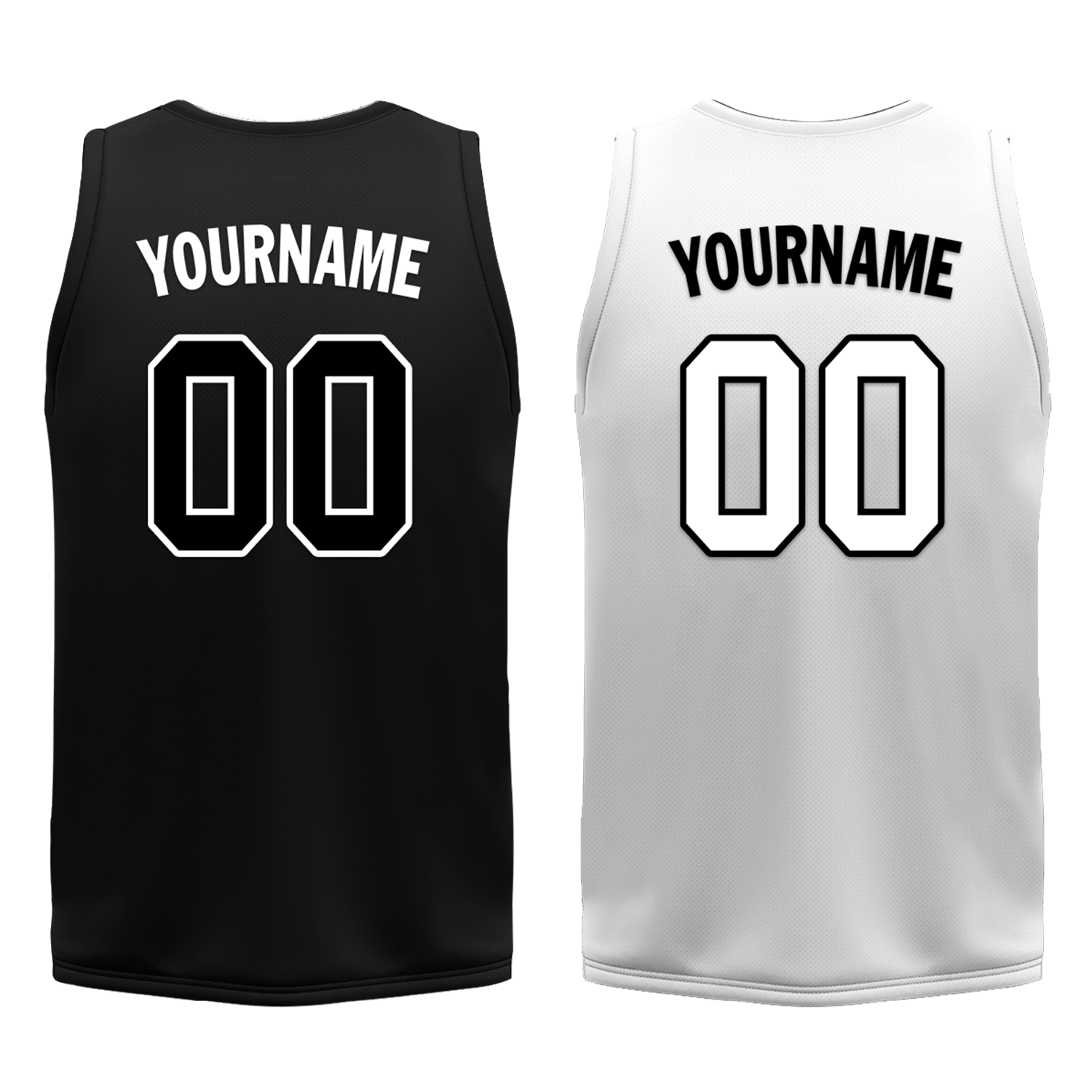 Custom Black White Classic Style Reversible Basketball Uniform Personalized Ordinary BBJR-D017007