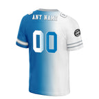 Custom Blue White Michigan Personalized Authentic Football Jersey FBJ02-D028017-6