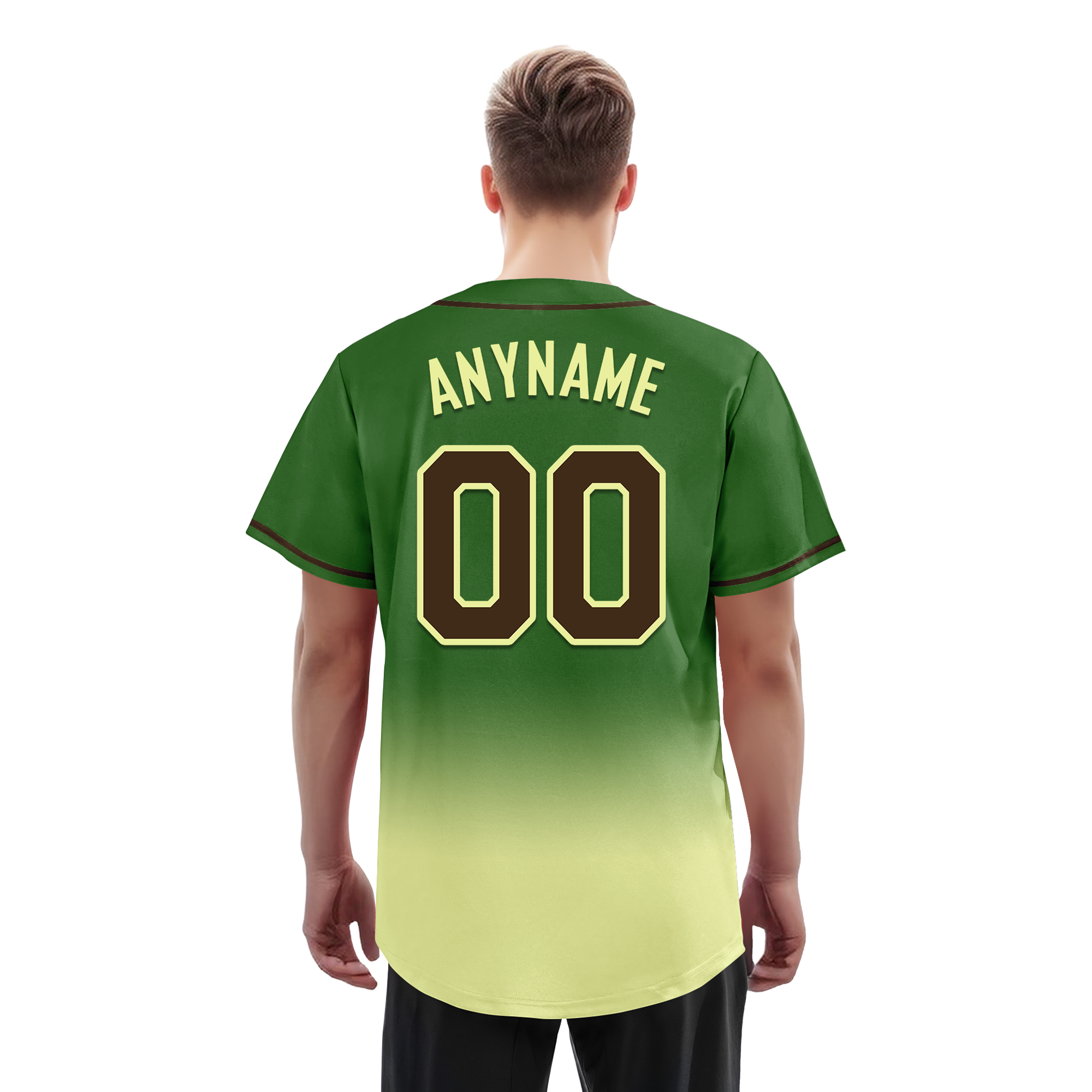 Custom Green Fade Fashion Personalized Authentic Baseball Jersey BSBJ01-D0a70f7