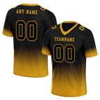 Custom Black Yellow Fade Fashion Personalized Authentic Football Jersey FBJ02-D06084
