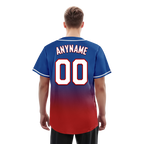 Custom Blue Red Fade Fashion Personalized Authentic Baseball Jersey BSBJ01-D0a70bd