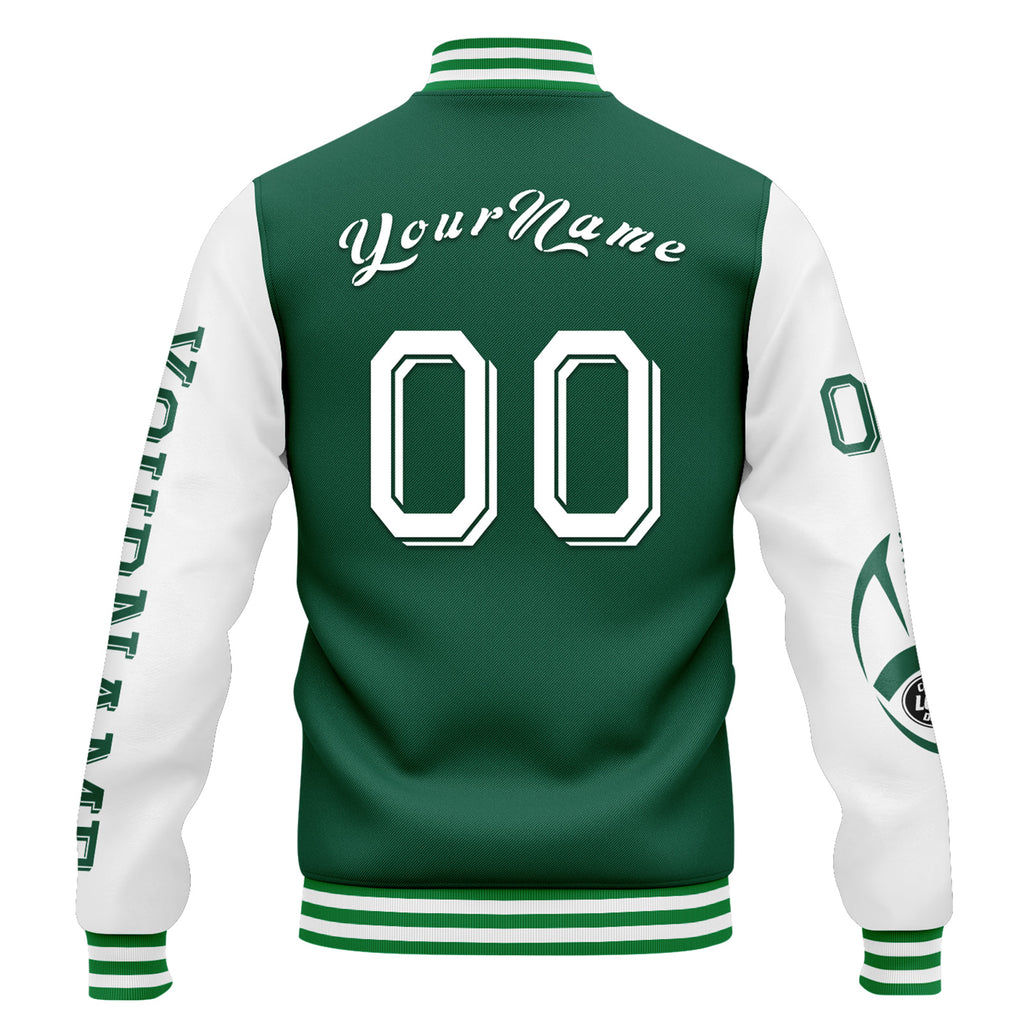 Custom Green White New York Jacket and Sports Shoes Combo Offer Personalized Combo ZH-D020294-28