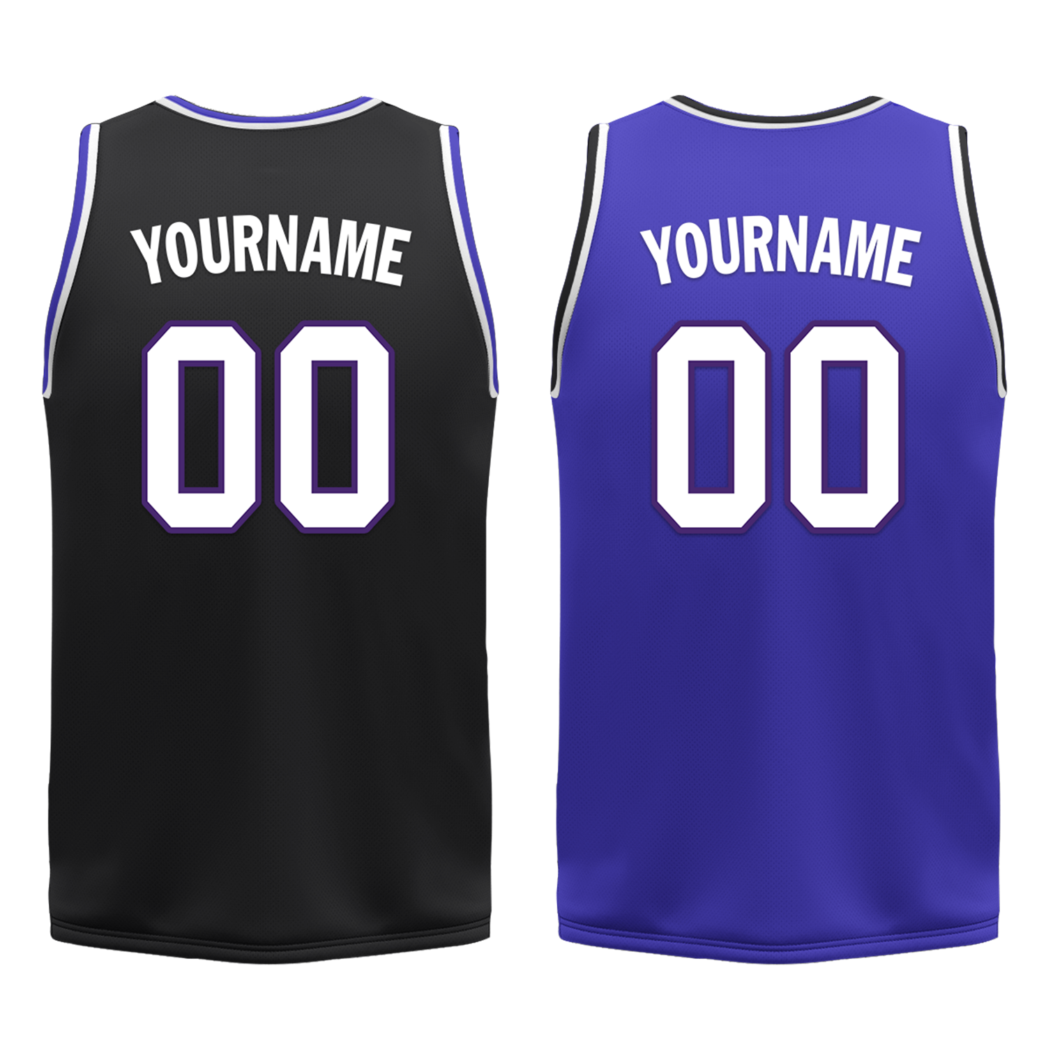 Custom Black Blue Classic Style Reversible Basketball Uniform Personalized COOLMAX BBJR-D017036