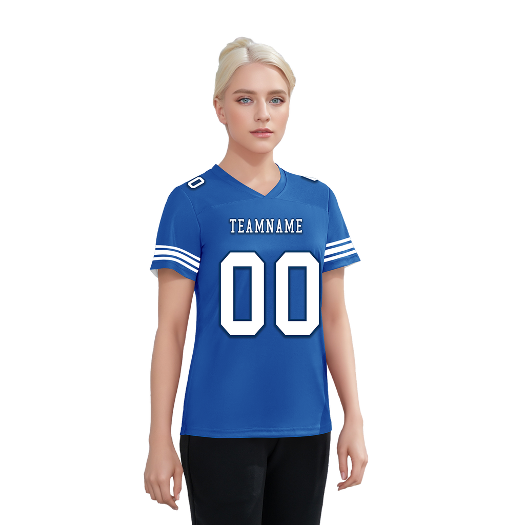 Custom Blue Classic Style Personalized Authentic Football Jersey FBJ02-bd0a700f