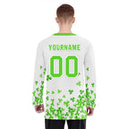 Custom Four-leaf clover Personalized Hockey Jersey HCKJ01-E0615-4