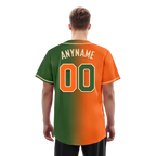 Custom Orange Green Gradient Fashion Personalized Authentic Baseball Jersey BSBJ01-D0a708d