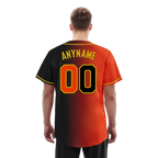 Custom Orange Black Gradient Fashion Personalized Authentic Baseball Jersey BSBJ01-D0a7aa8