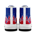 Custom Blue White Red Buffalo Football Jersey and Firesoul Sports Shoes Combo Offer Personalized Combo ZH-D020273-4