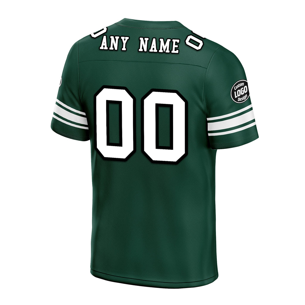 Custom Green New York Personalized Authentic Football Jersey FBJ02-D020256-19