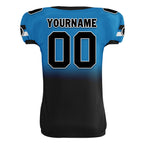 Custom Blue Black Fade Fashion Carolina High-Performance American Football Jersey FBJ06-D020252-5