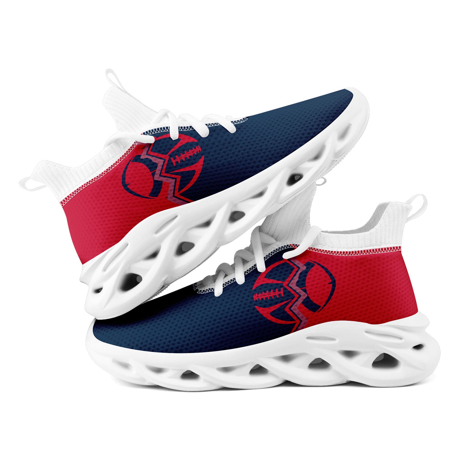 Custom Red Blue Massachusetts Maxsoul Shoes Personalized Sneaker FN030A-D028017-29