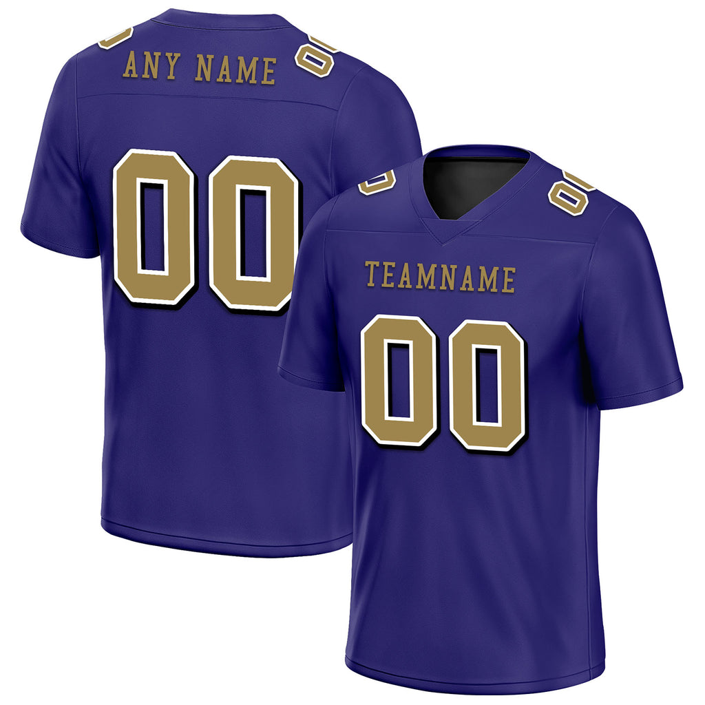 Custom Purple Baltimore Personalized Authentic Football Jersey FBJ02-E0601-3