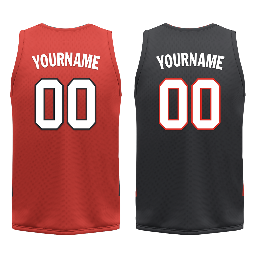 Custom Red Black Classic Style Reversible Basketball Uniform Personalized Ordinary BBJR-D017038