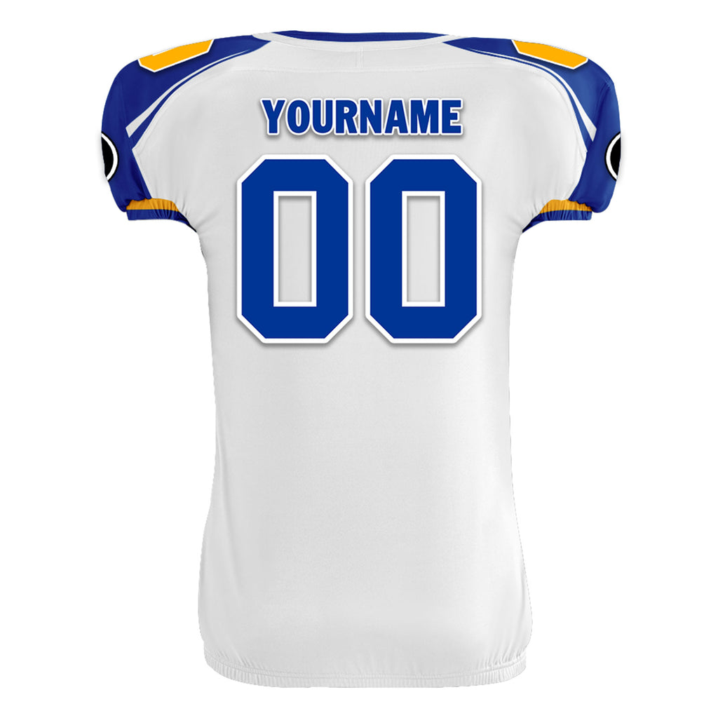 Custom Yellow White California High-Performance American Football Jersey FBJ06-D023001-15