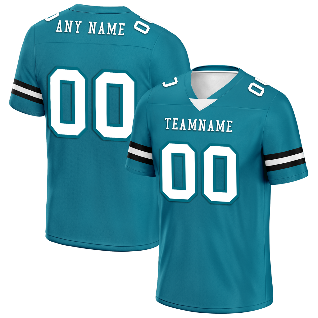 Custom Blue Classic Style Personalized Authentic Football Jersey FBJ02-bd0a70be