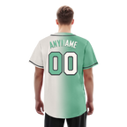 Custom Green White Gradient Fashion Personalized Authentic Baseball Jersey BSBJ01-D0a708a