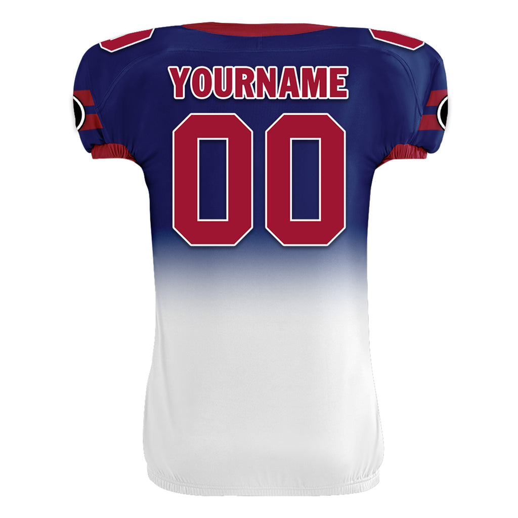 Custom Blue Red White Fade Fashion New York High-Performance American Football Jersey FBJ06-D020252-21