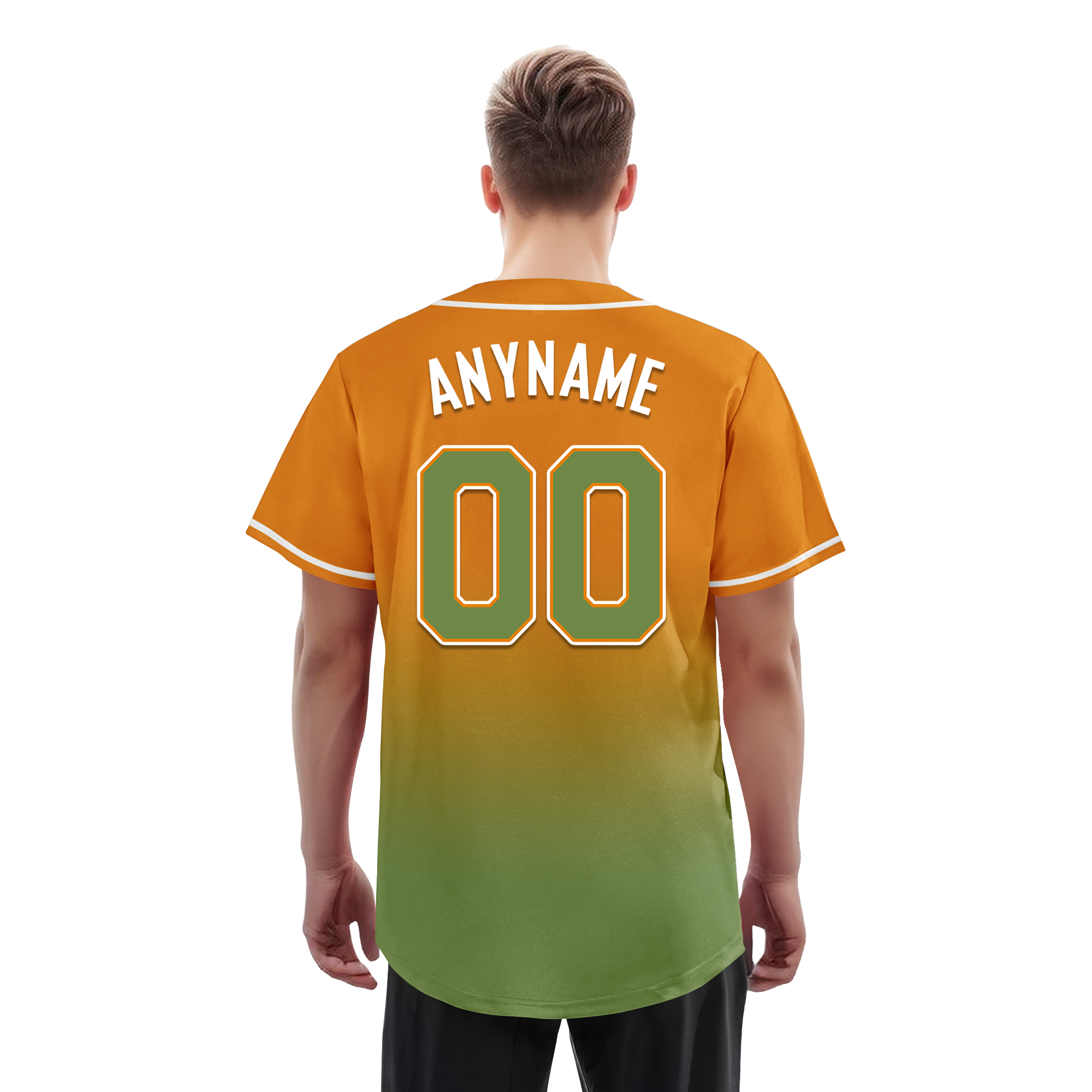 Custom Orange Green Fade Fashion Personalized Authentic Baseball Jersey BSBJ01-D0a70b9