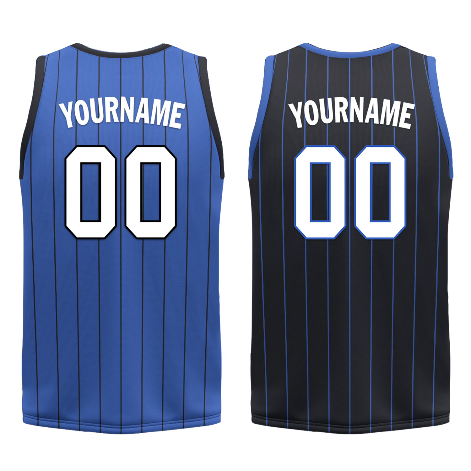 Custom Blue Black Classic Style Reversible Basketball Uniform Personalized COOLMAX BBJR-D017055