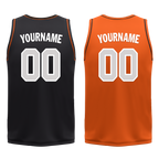 Custom Black Orange Classic Style Reversible Basketball Uniform Personalized COOLMAX BBJR-D017019
