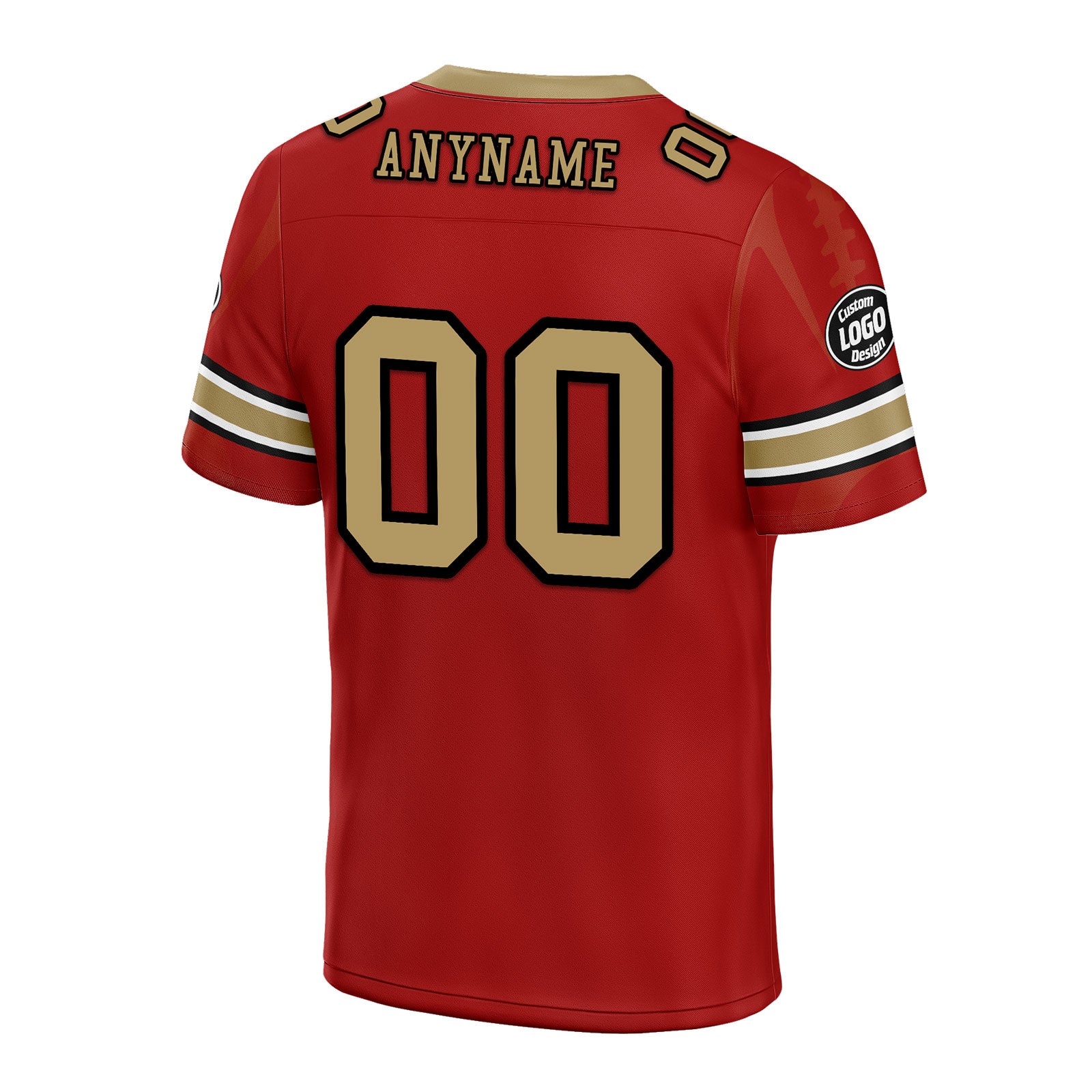 Custom Red San Francisco Personalized Authentic Football Jersey FBJ02-D025033-22