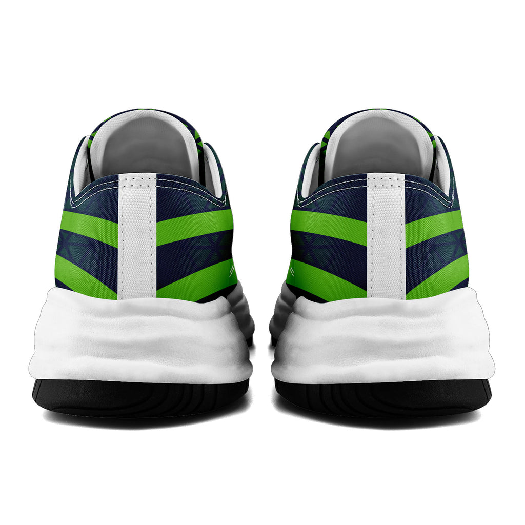 Custom Blue White Washington Football Jersey and Sports Shoes Combo Offer Personalized Combo ZH-D023031-27