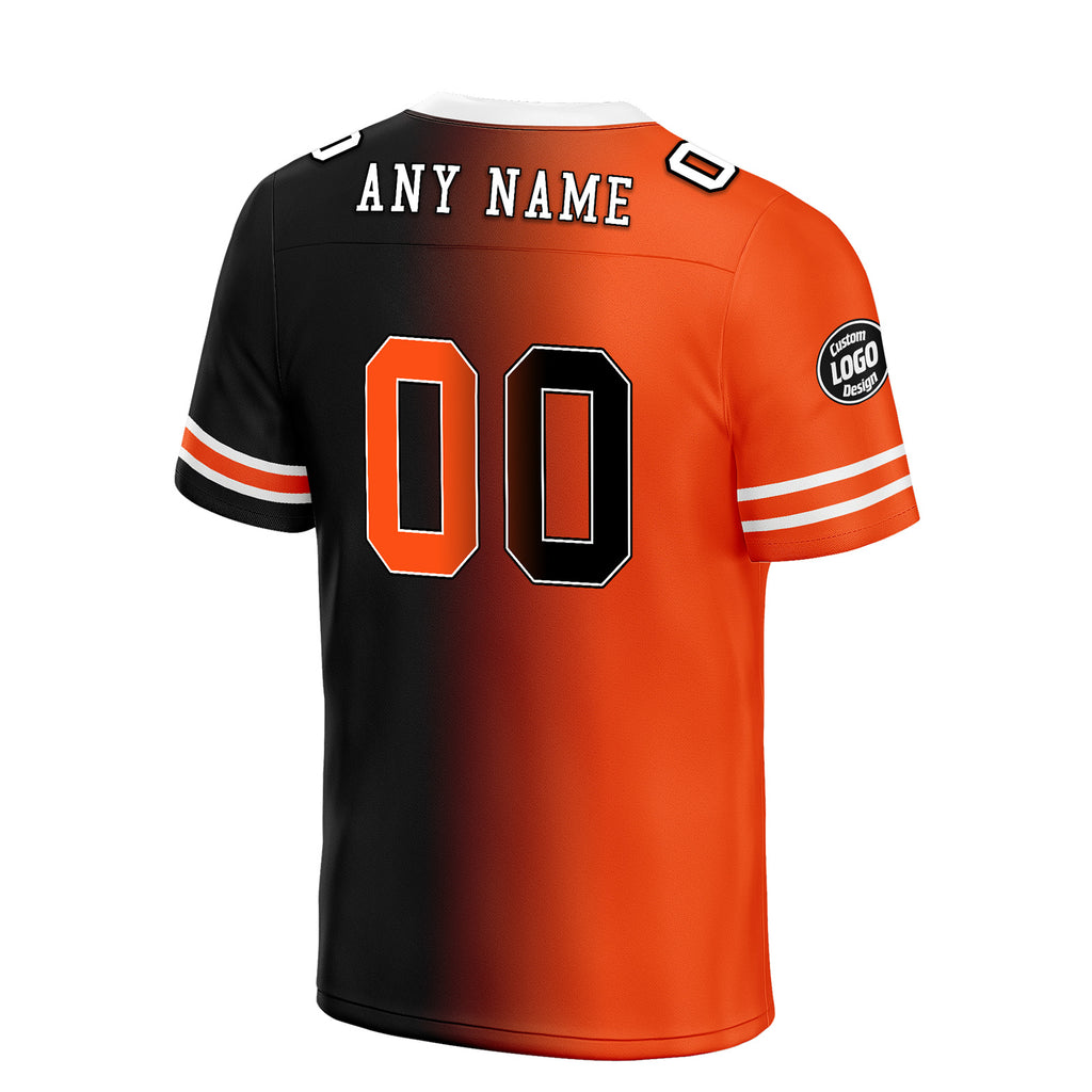 Custom Orange Black Ohio Personalized Authentic Football Jersey FBJ02-D028017-19