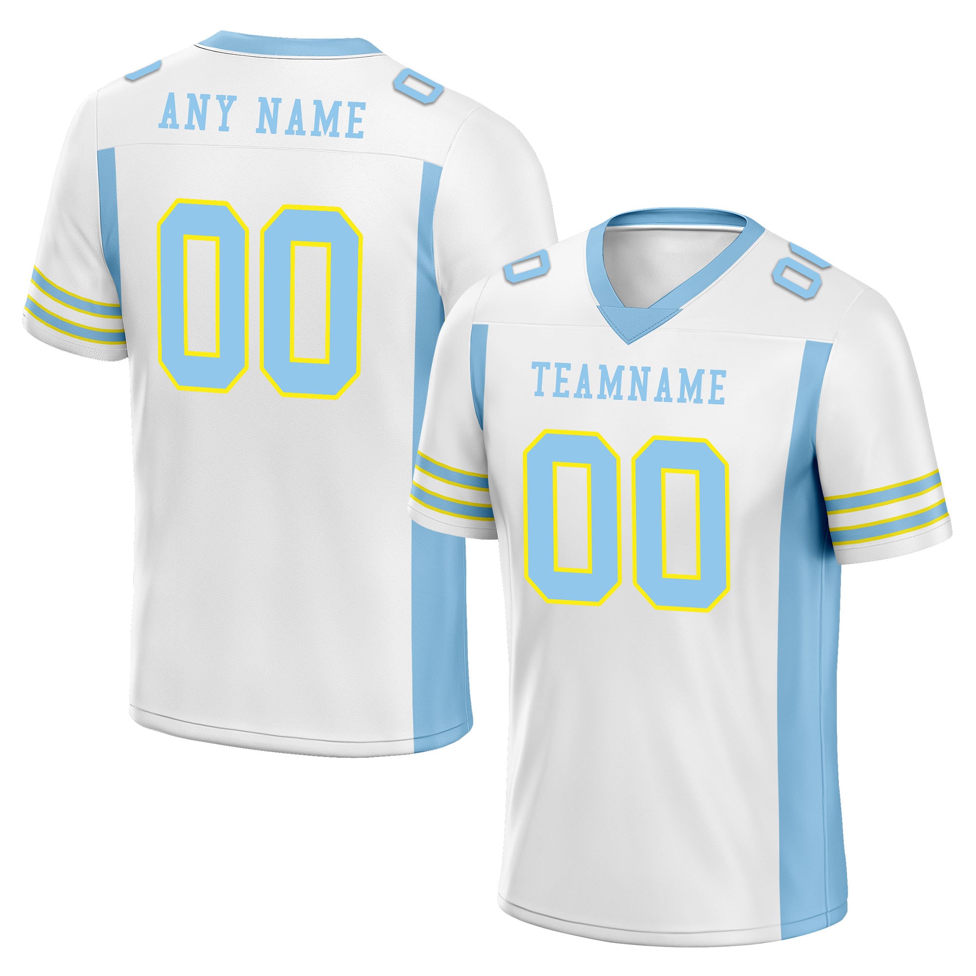 Custom White Red Striped Sleeves Personalized Authentic Football Jersey FBJ02-D06058