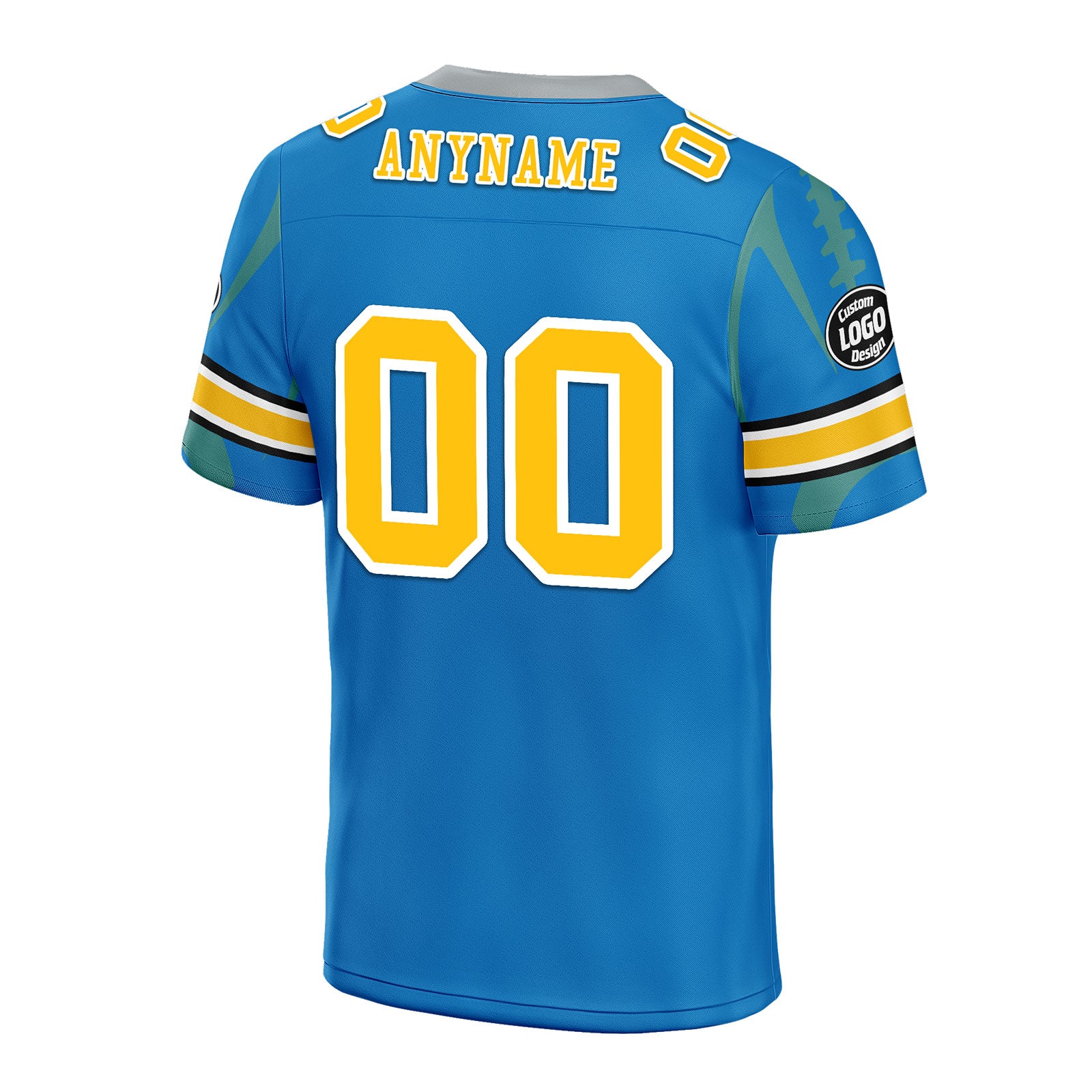 Custom Blue Los Angeles Football Jersey and Sports Shoes Combo Offer Personalized Combo ZH-D025008-24