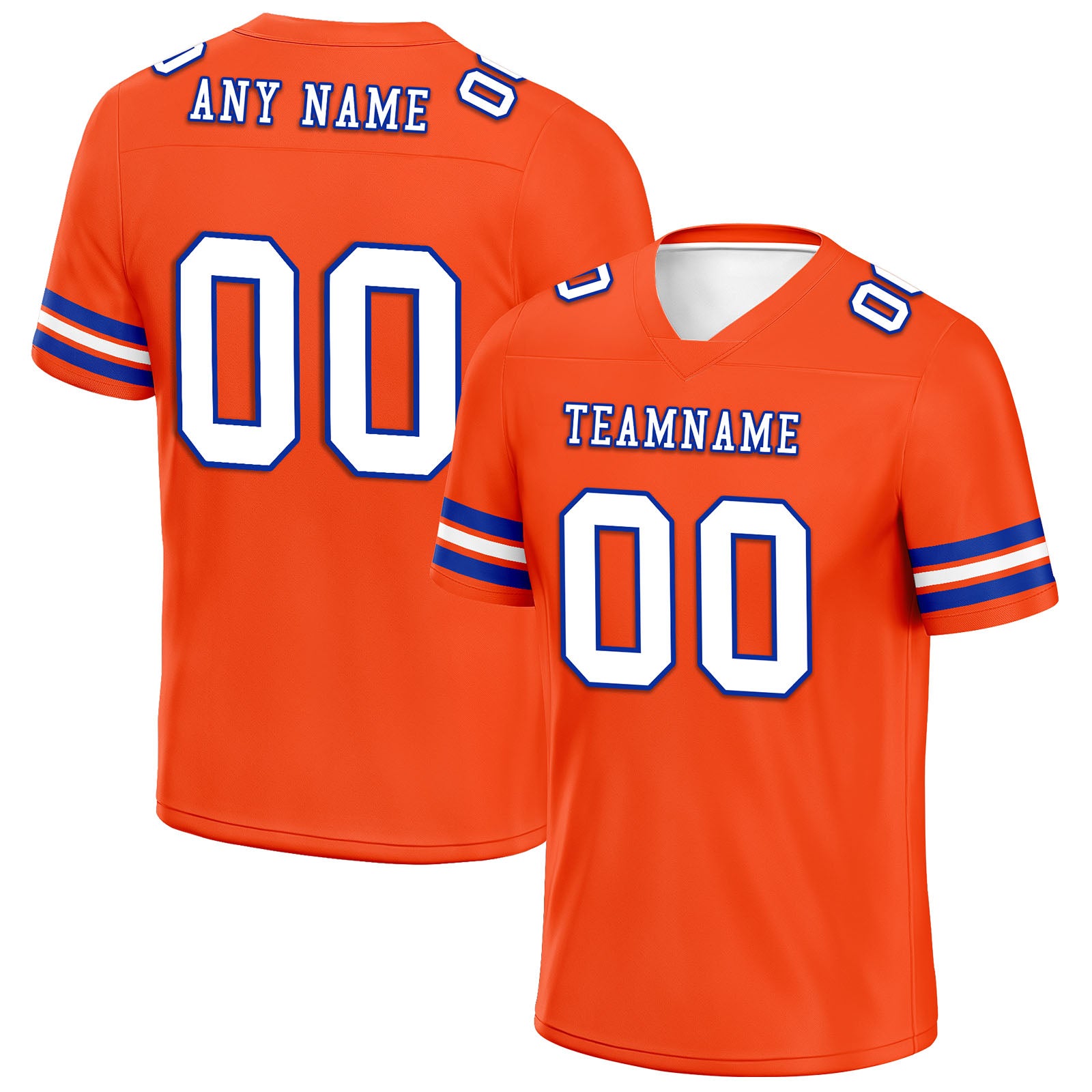 Custom Orange Denver Personalized Authentic Football Jersey FBJ02-E0601-14