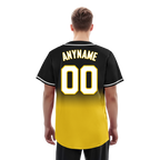 Custom Black Yellow Fade Fashion Personalized Authentic Baseball Jersey BSBJ01-D0a70cc