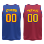 Custom Blue Red Classic Style Reversible Basketball Uniform Personalized Ordinary BBJR-D017029