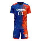 Custom Orange Blue Soccer Sets Jersey Personalized SCJ101-D020210-1