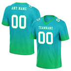 Custom Turquoise Mint Green Fade Fashion Personalized Authentic Football Jersey FBJ02-D06081