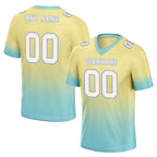 Custom Cream Turquoise Fade Fashion Personalized Authentic Football Jersey FBJ02-D06106