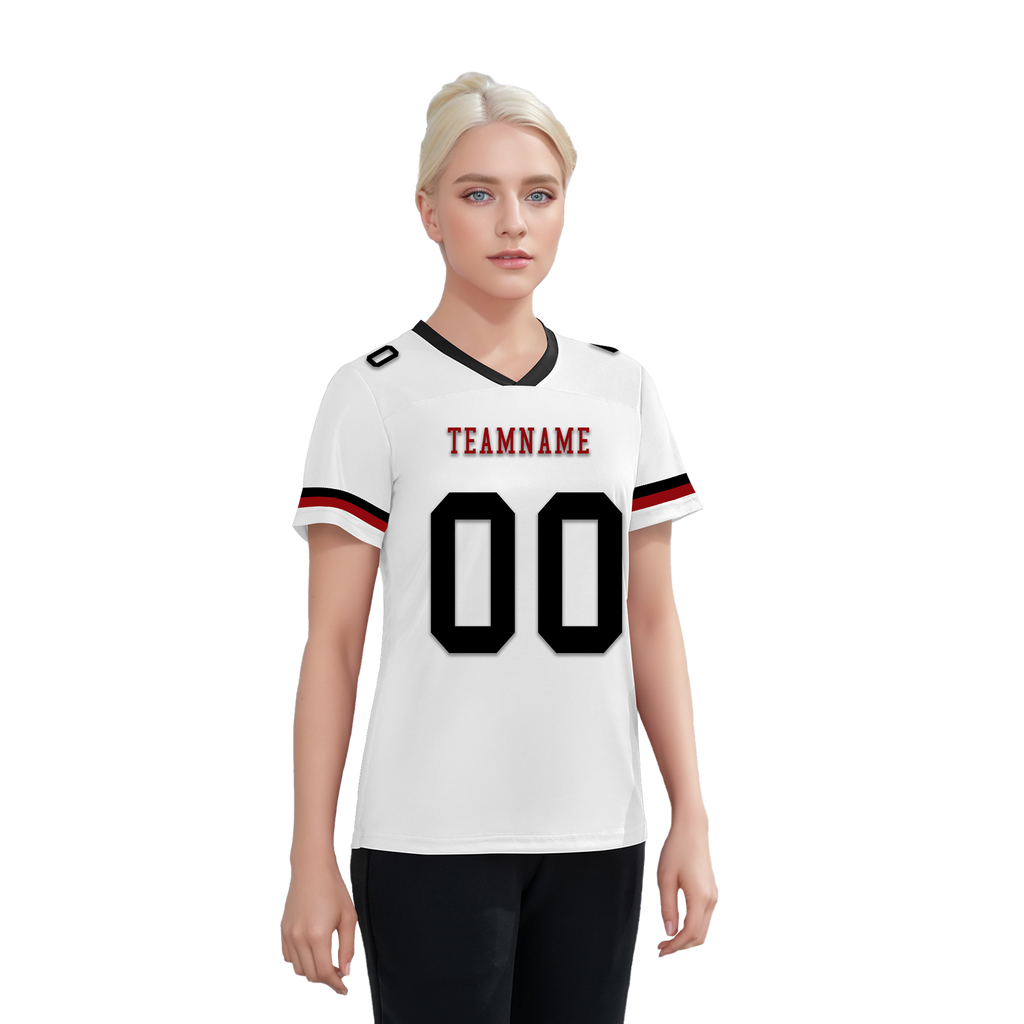 Custom White Black Classic Style Personalized Authentic Football Jersey FBJ02-bd0a700b